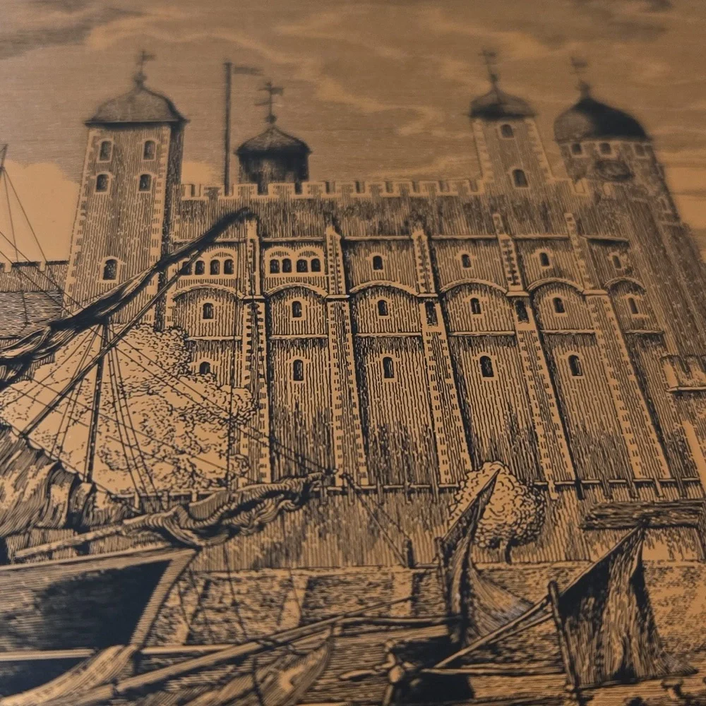 Tower of London Wall Art Copper Etching Etchmaster Original Vintage